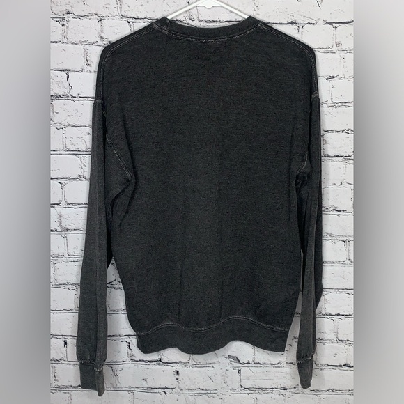 Halloween Women’s Small Skeleton Hands Rock On Crewneck Sweatshirt Grey- NWT - Picture 2 of 4